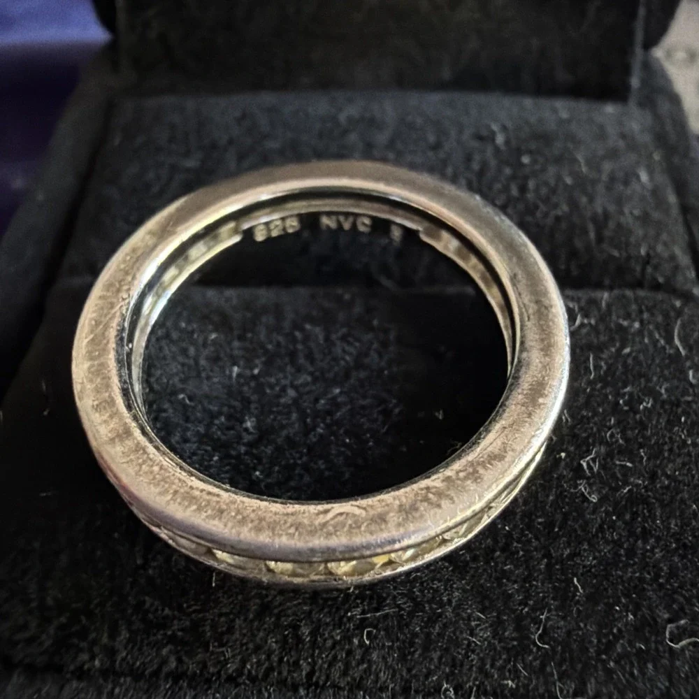 NVC Sterling Silver 925 CZ Infiniti Band Ring Size 7.5
